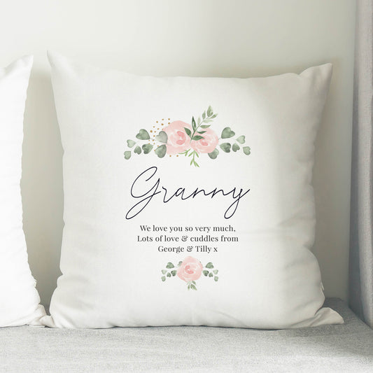 Personalised Abstract Rose Cream Cushion - image 2