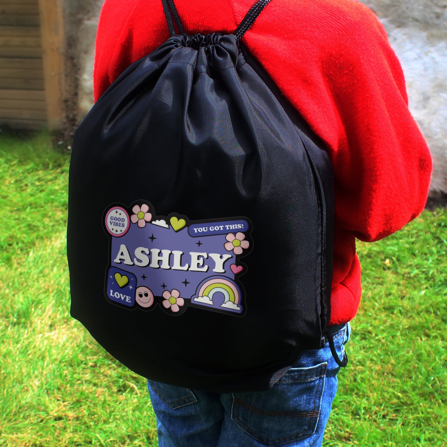 Personalised Good Vibes Black Kit Bag - image 4