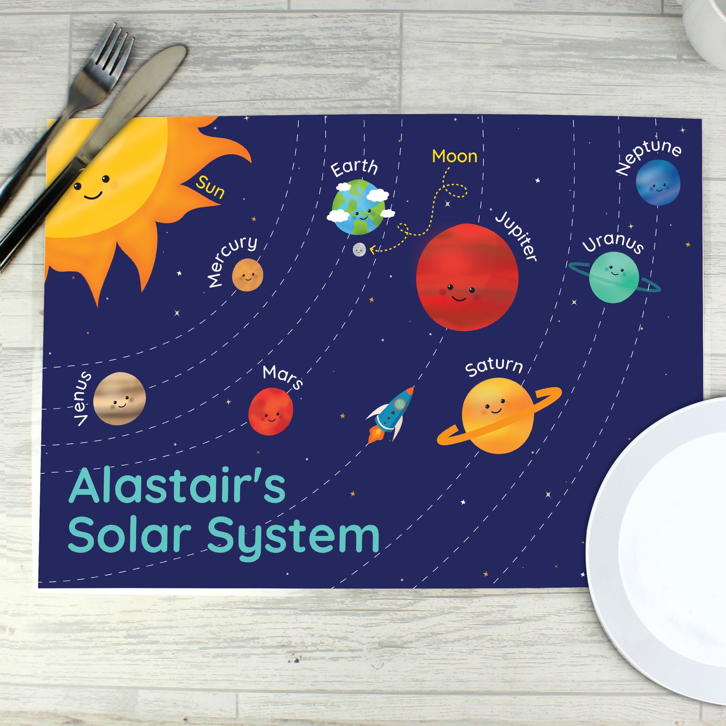 Personalised Solar Space System Placemat - image 6