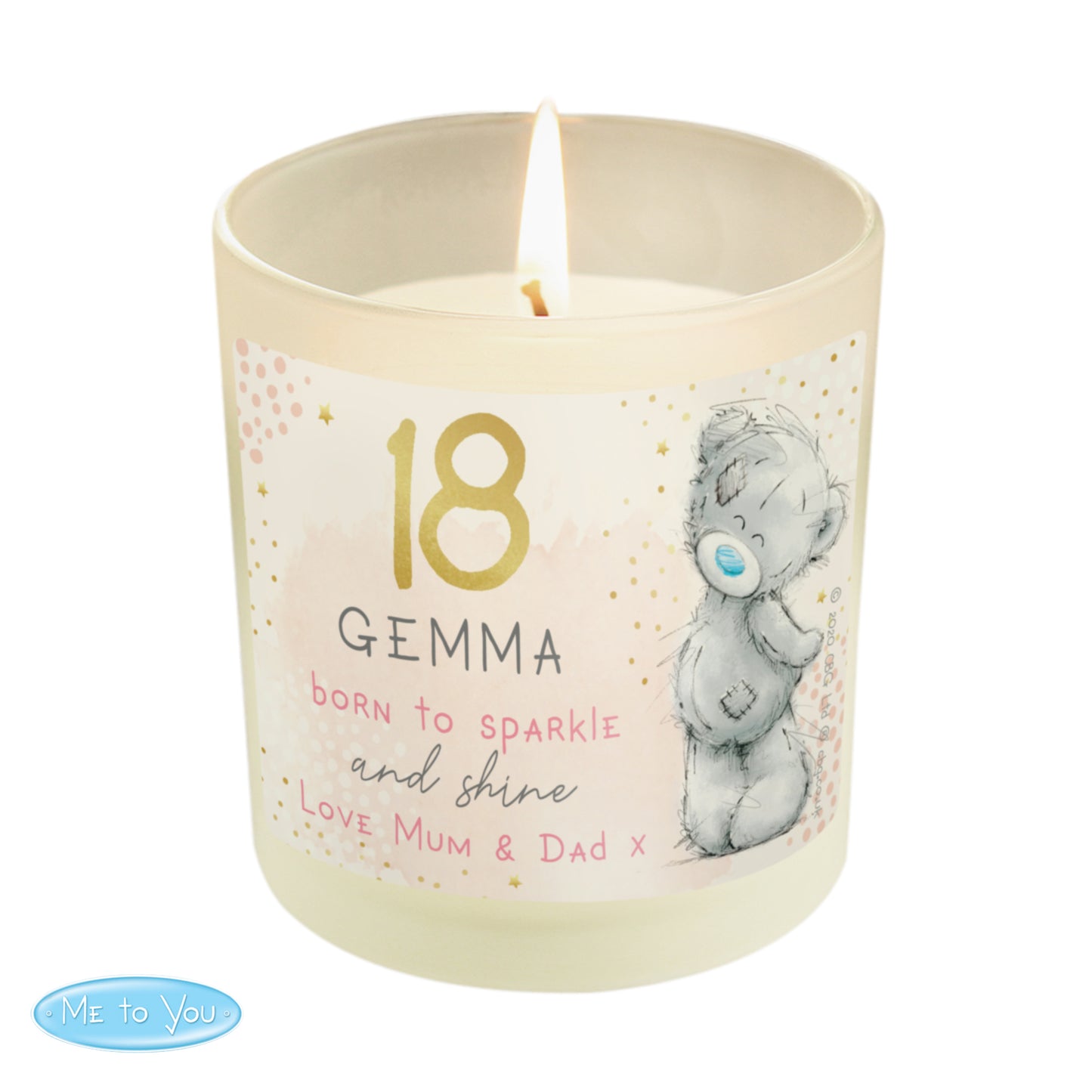 Personalised Me To You Sparkle & Shine Birthday Scented Jar Candle - image 5