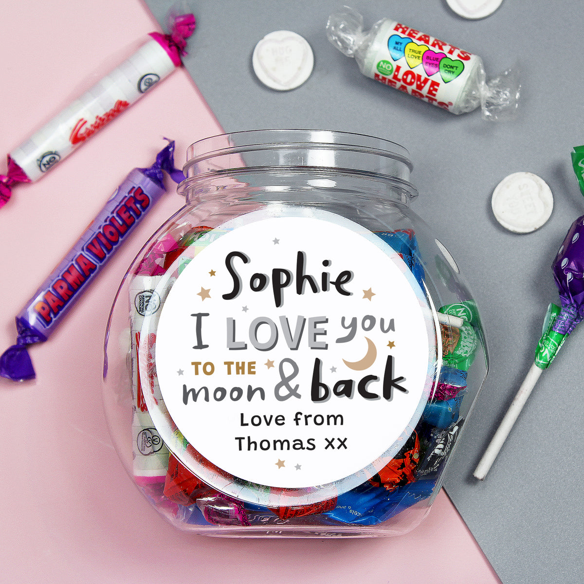 Personalised To the Moon and Back Sweet Jar - image 3