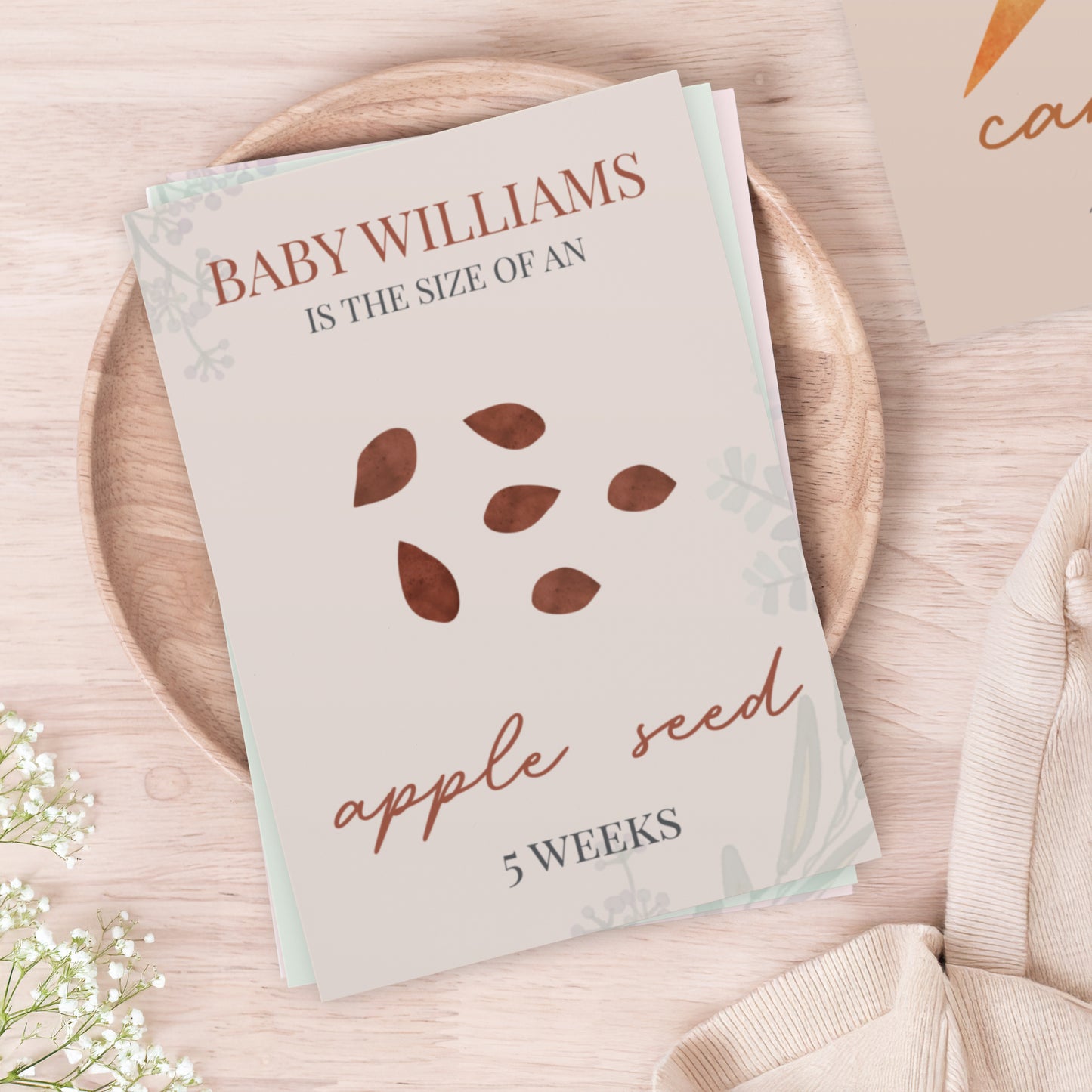 Personalised Bump to Baby Pregnancy Milestone Cards - image 6