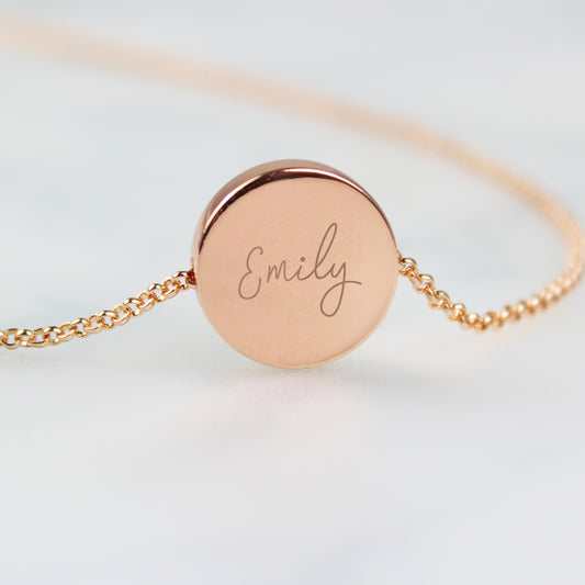 Personalised Botanical Sentiment Rose Gold Tone Necklace and Box - image 4