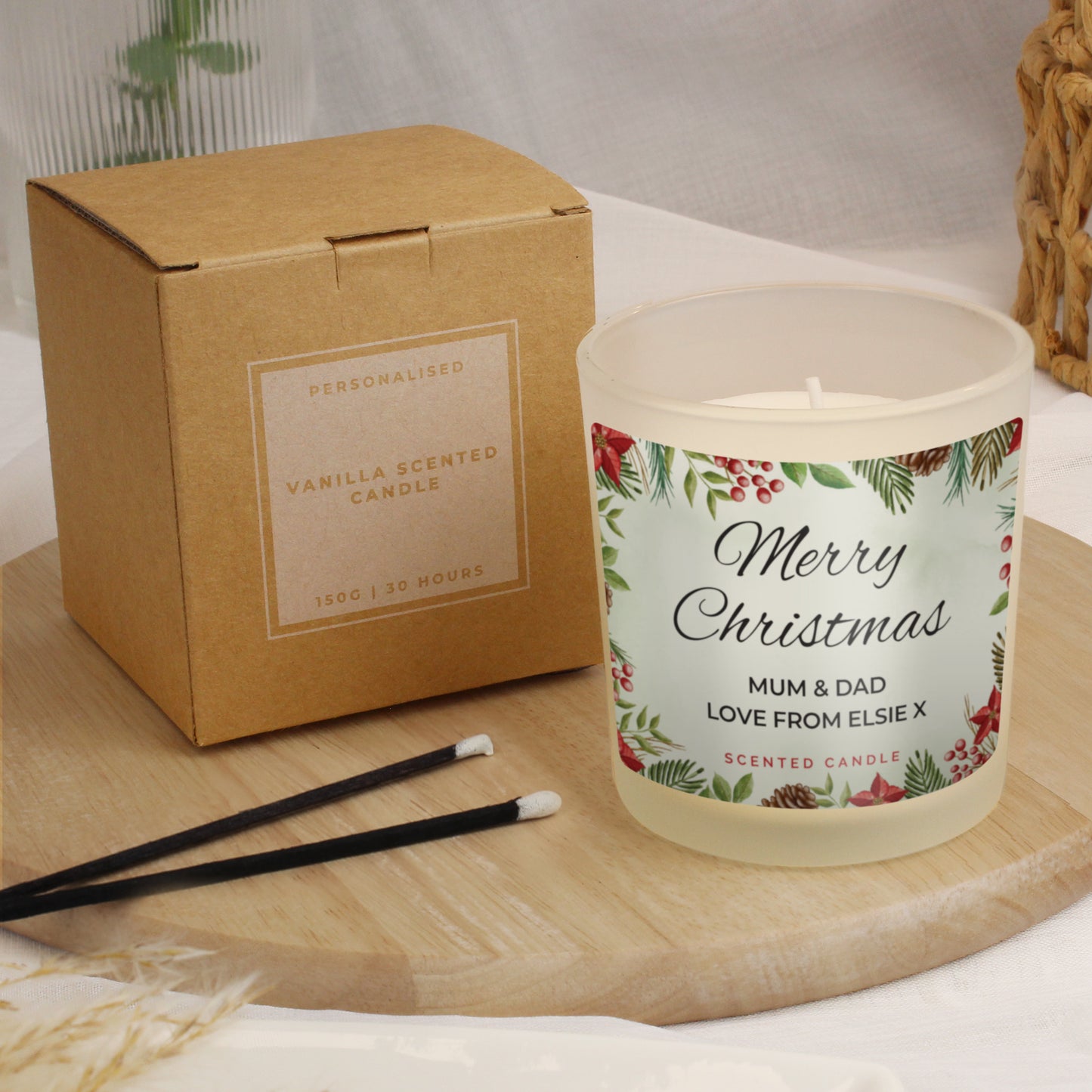 Personalised Christmas Scented Jar Candle - image 4