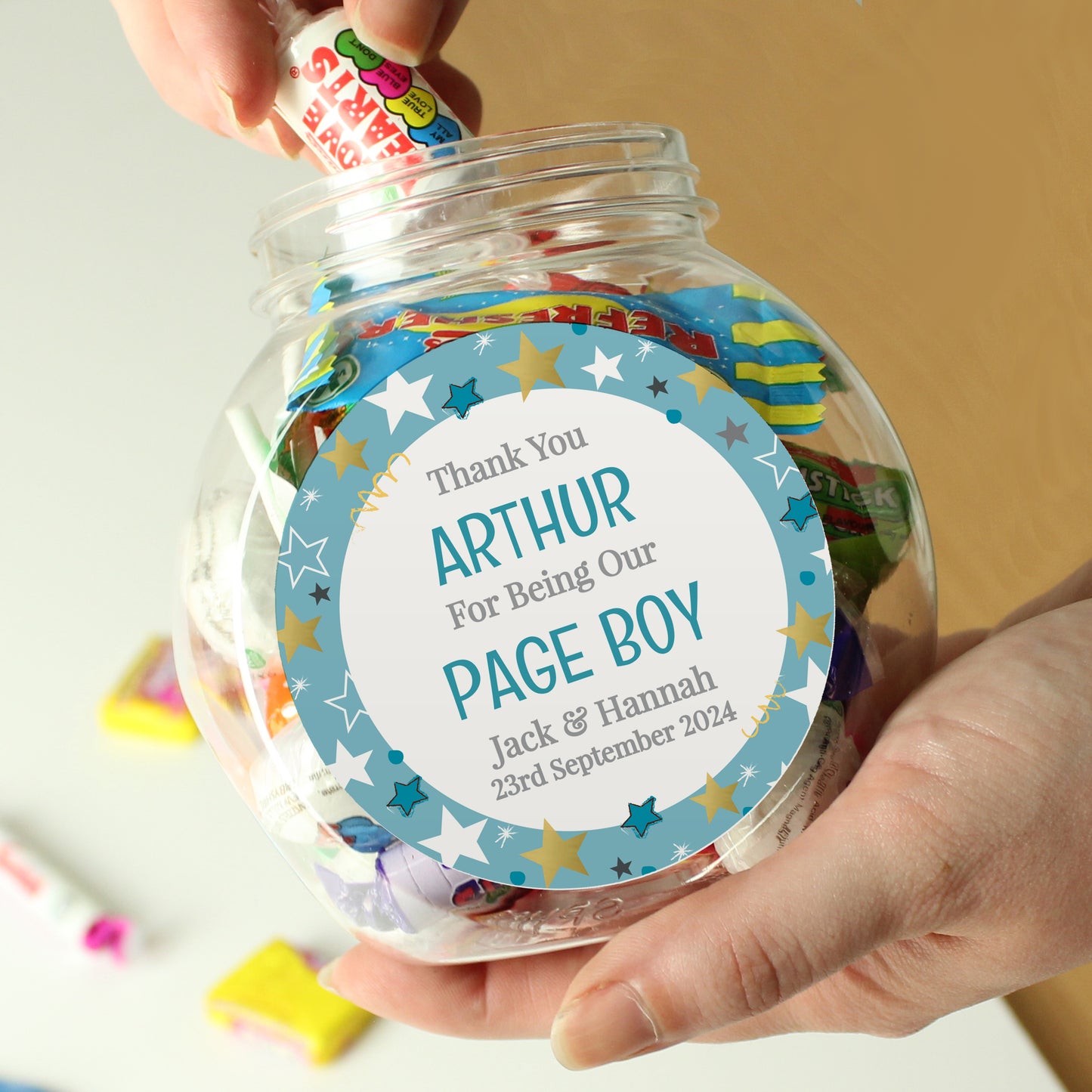 Personalised Page Boy Sweet Jar - image 2