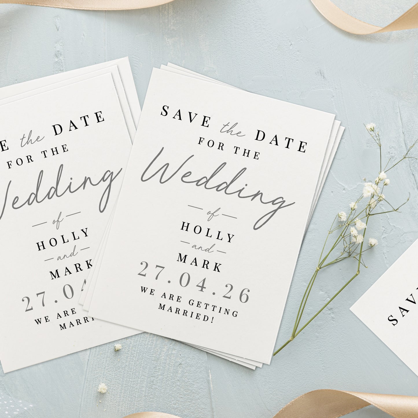 Personalised Set of 36 Wedding Save the Dates - image 2