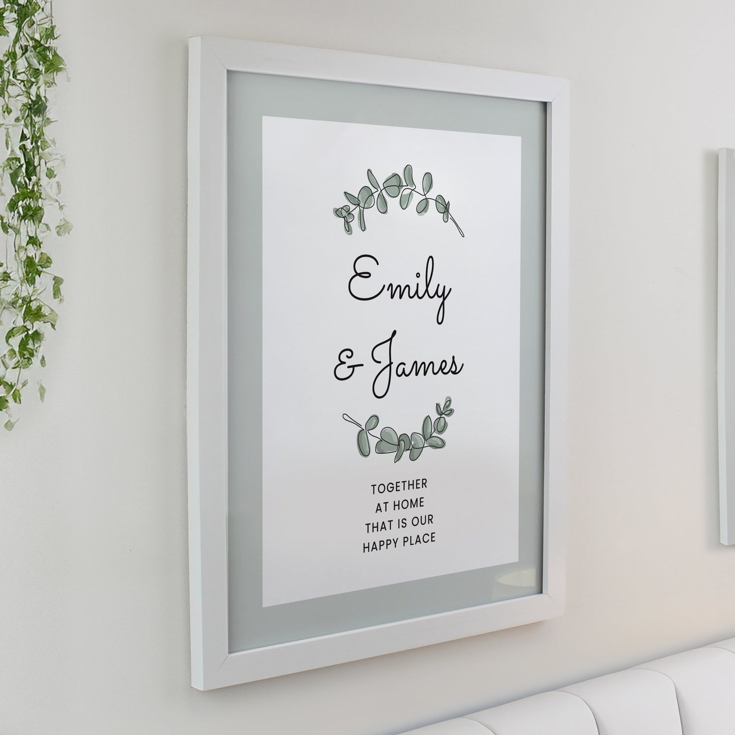 Personalised Botanical White Poster Frame - image 2
