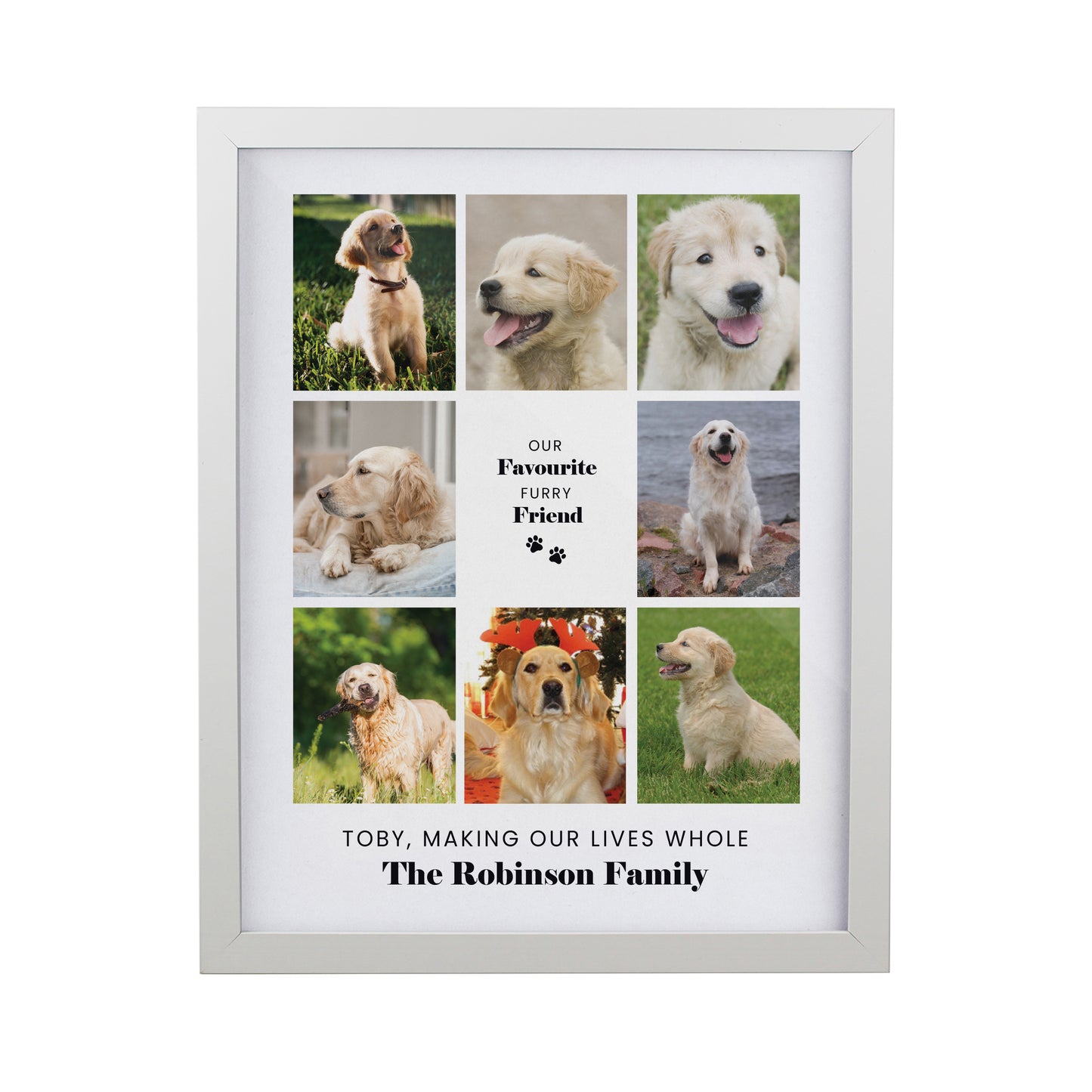 Personalised Pet Multi Photo Upload White Framed Print - image 4