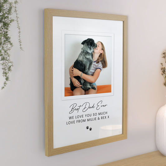 Personalised Pet Photo Upload Oak Framed Print - image 2