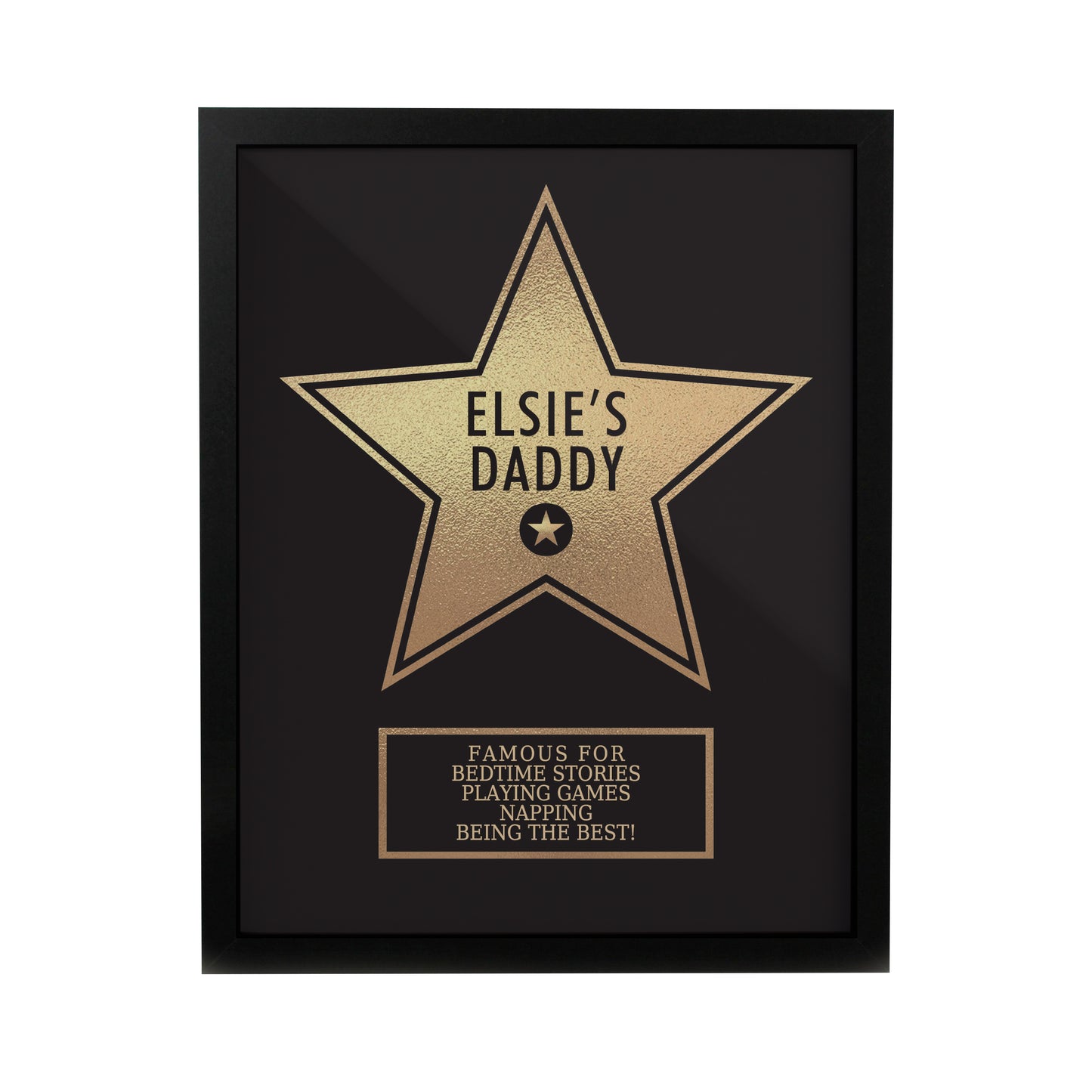 Personalised Star Award Black Poster Frame - image 3