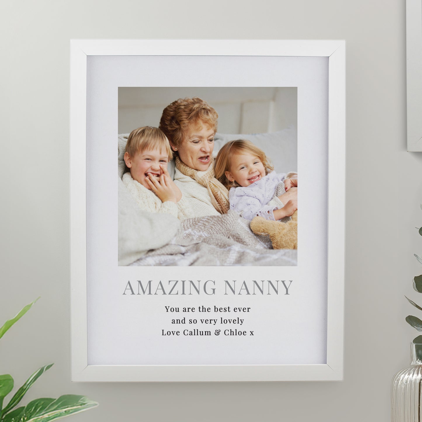 Personalised Square Photo Upload White Poster Frame - image 3