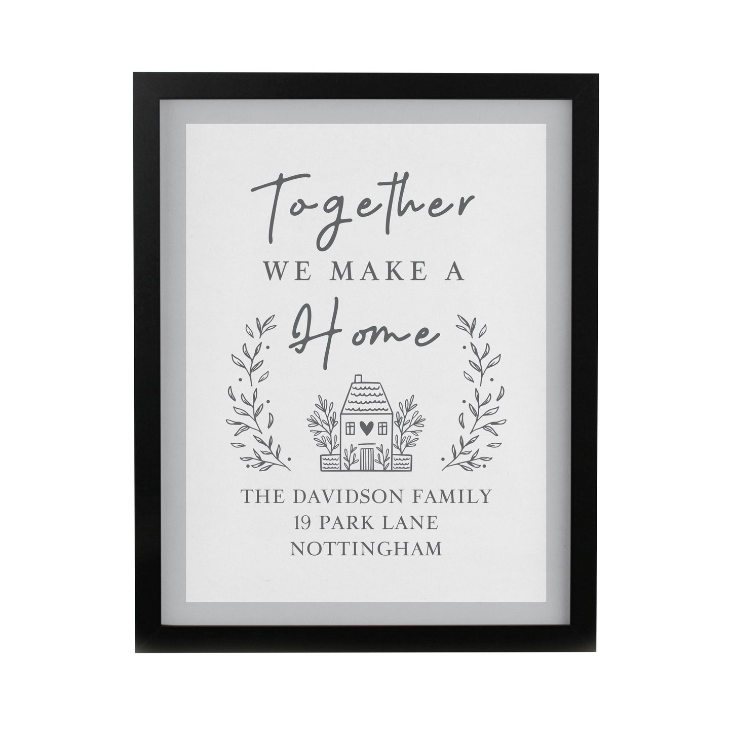 Personalised Home Black Poster Frame - image 3