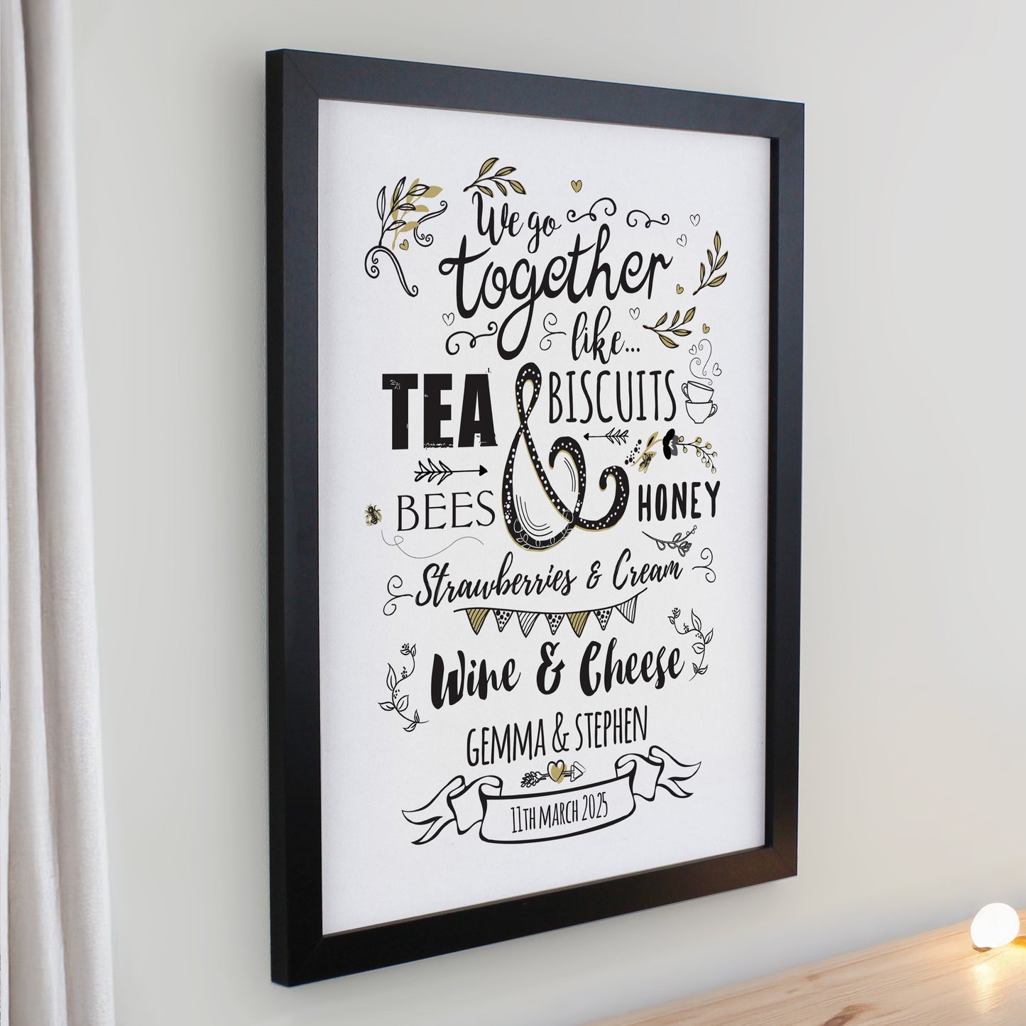 Personalised We go Together Black Poster Frame - image 2