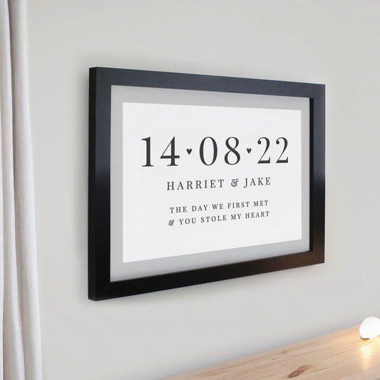 Personalised Special Date Black Poster Frame - image 2
