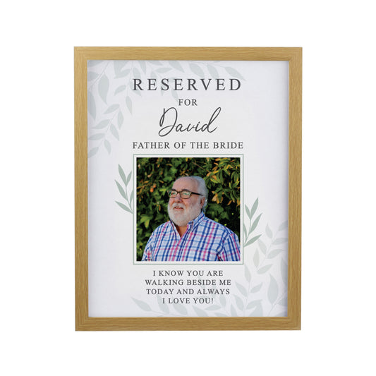 Personalised Reserved For Photo Upload Oak Poster Frame - image 4