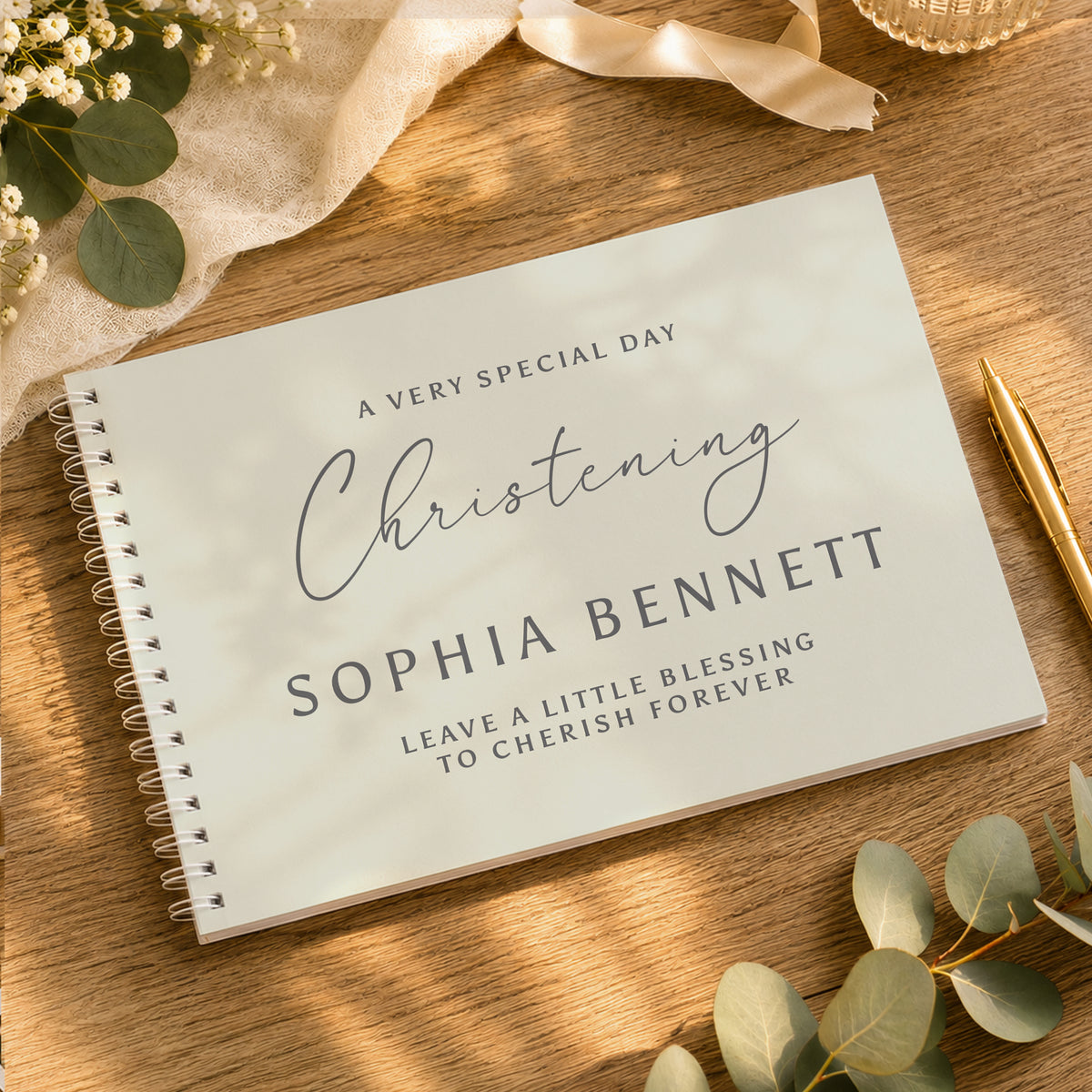 Personalised Natural Guest Book from Heartfelt Gifts