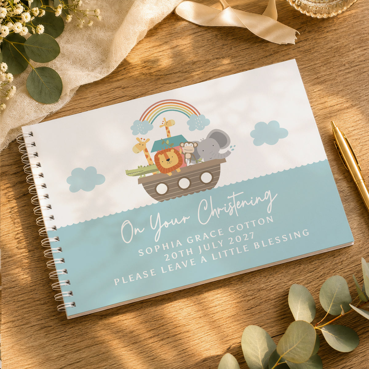 Personalised Noahs Ark Guest Book from Heartfelt Gifts