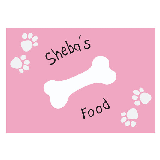 Personalised Pink Paw Print Dog Placemat - image 2