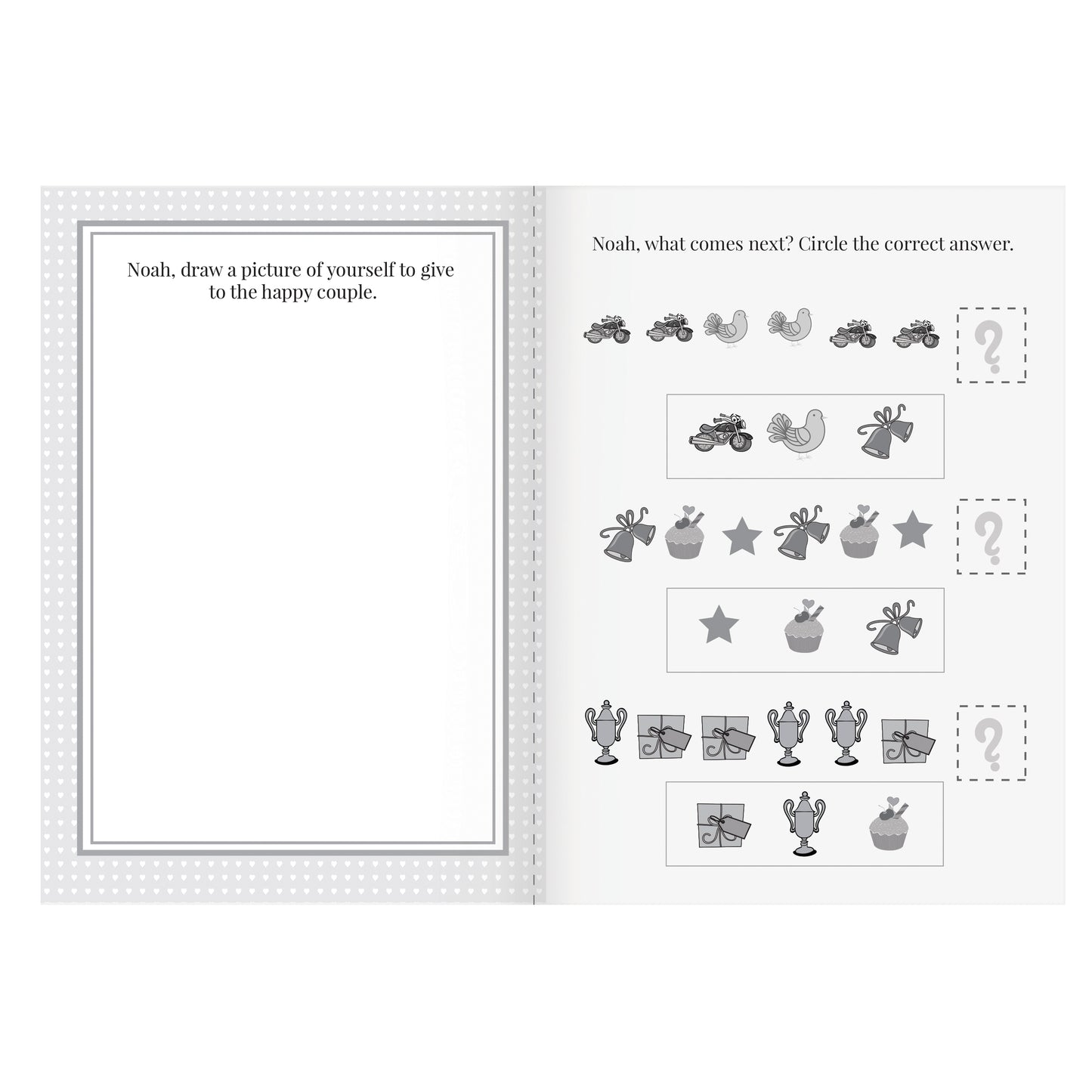 Personalised Blue A4 Wedding Activity & Colouring Book - image 9