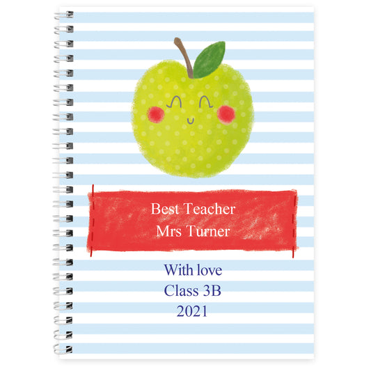 Personalised Apple for the Teacher A5 Notebook - image 2