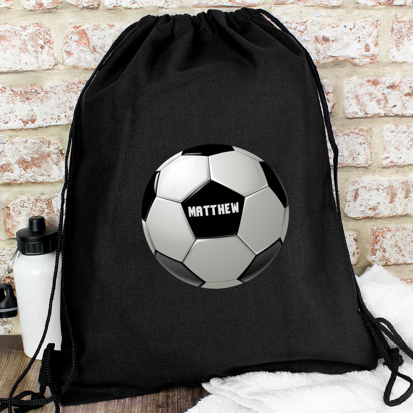 Personalised Football Black Kit Bag - image 3