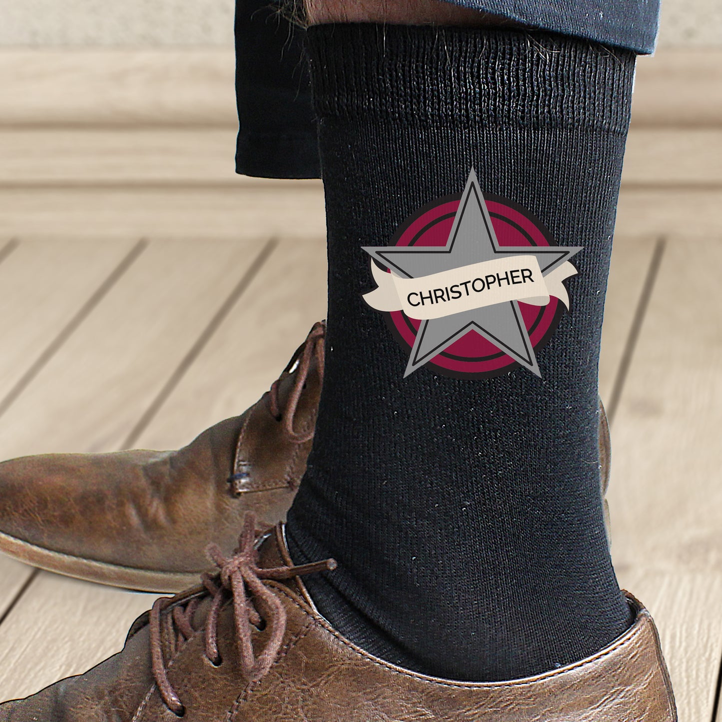 Personalised Star Men's Socks - image 3