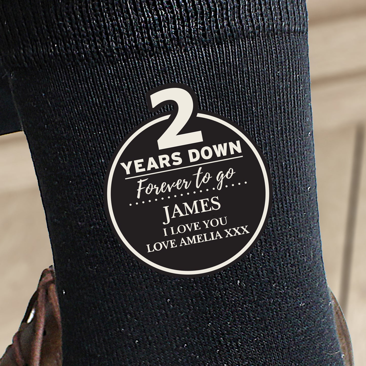 Personalised 2nd Anniversary Mens Socks - image 4