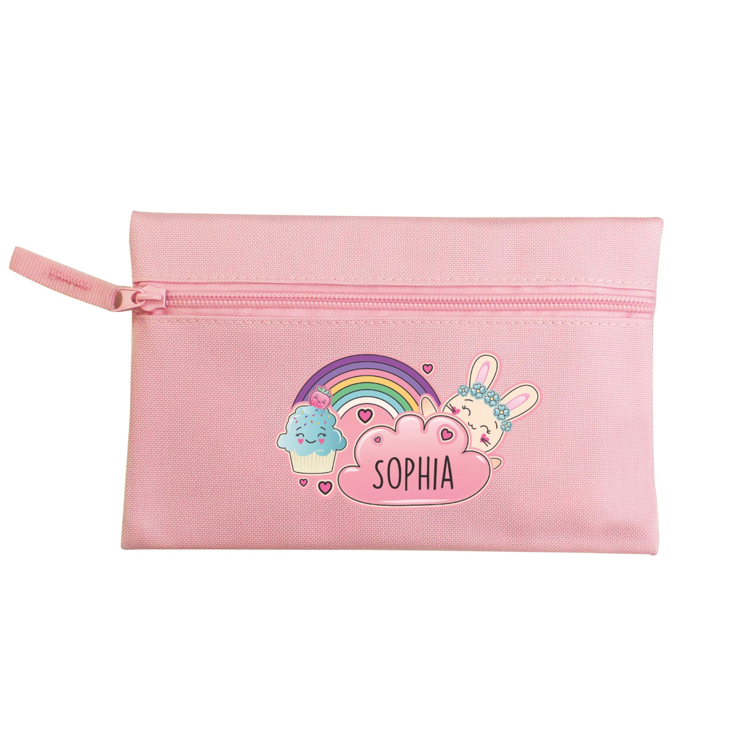 Personalised Cute Bunny Pink Pencil Case - image 4