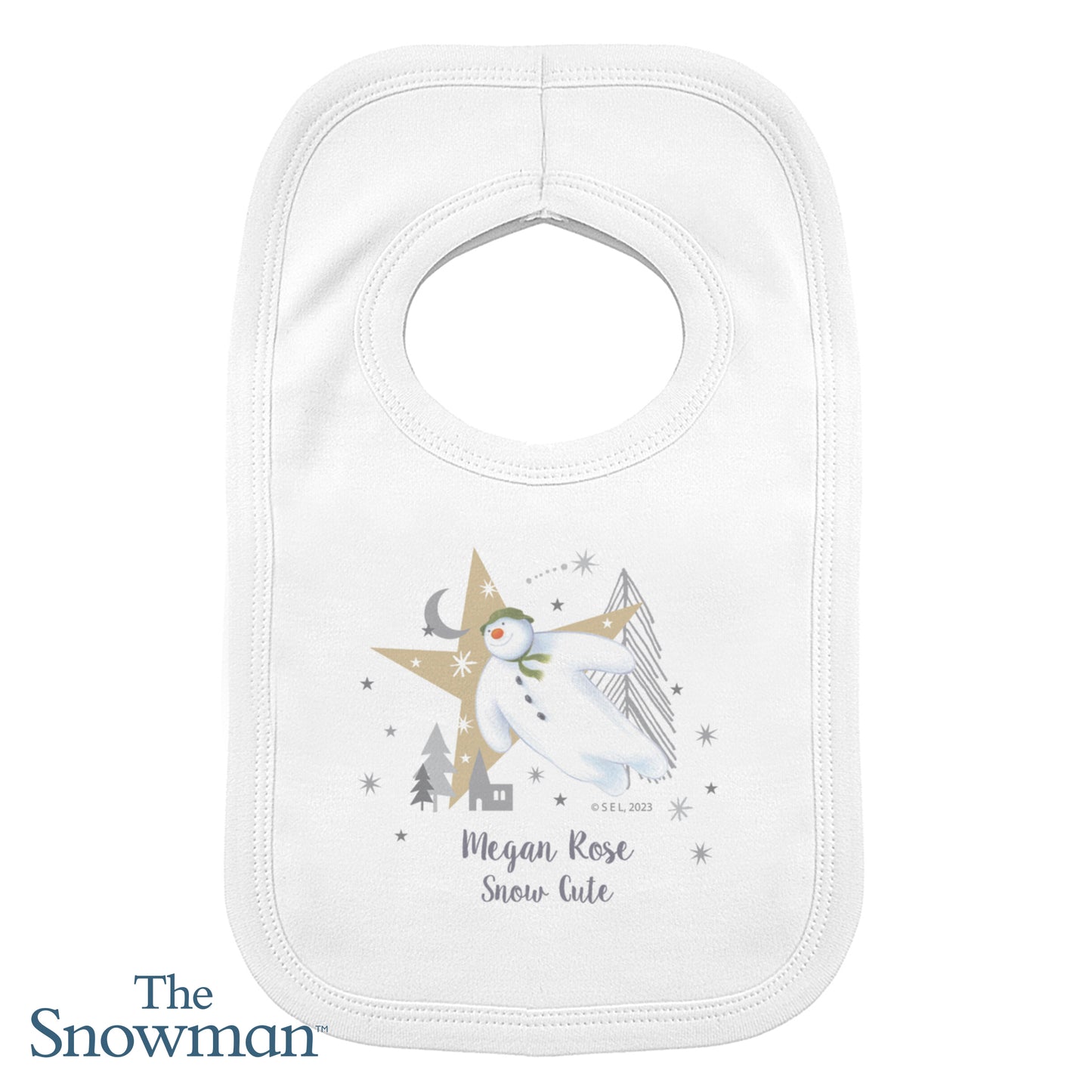 Personalised The Snowman Magical Adventure Bib - image 4