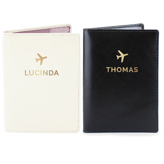 Personalised Gold Name Passport Holders Set - image 2