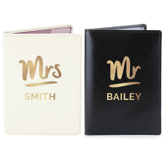 Personalised Mr & Mrs Passport Holders Set - image 2