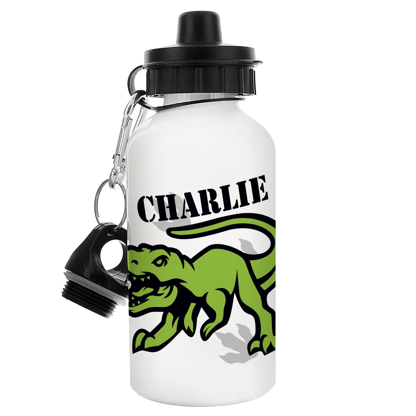 Personalised Dinosaur White Drinks Bottle - image 5