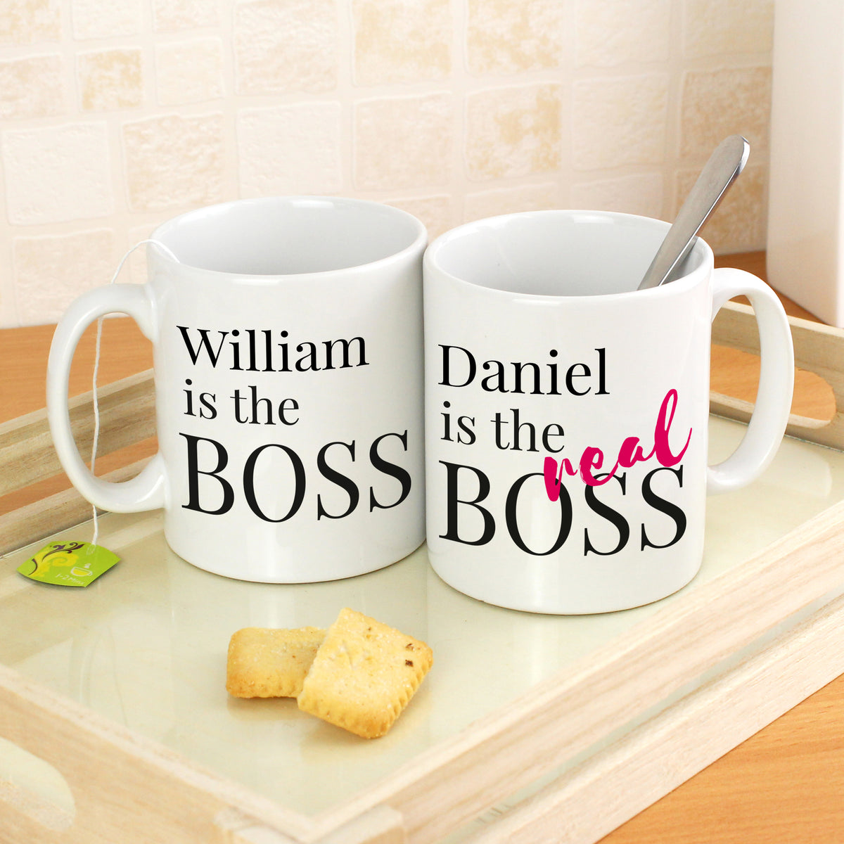 Personalised The Real Boss Mug Set - image 4
