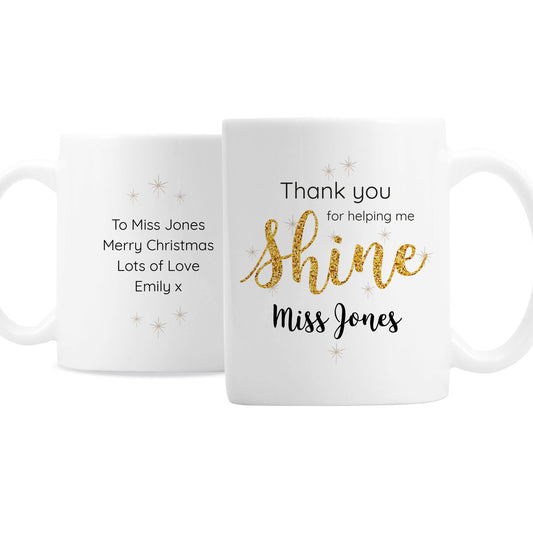 Personalised Shine Teacher Mug - image 2