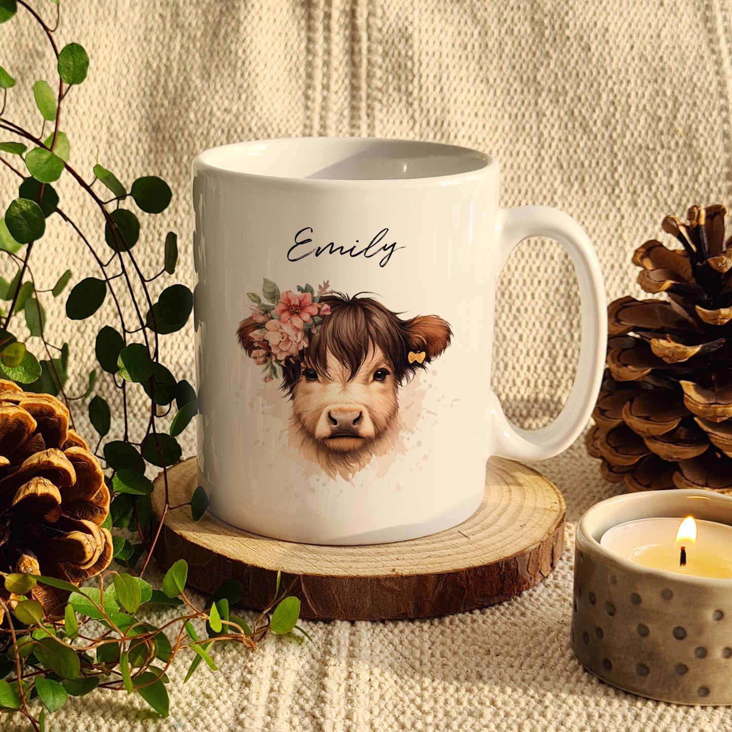 Personalised Highland Cow Mug - Girl - image 3
