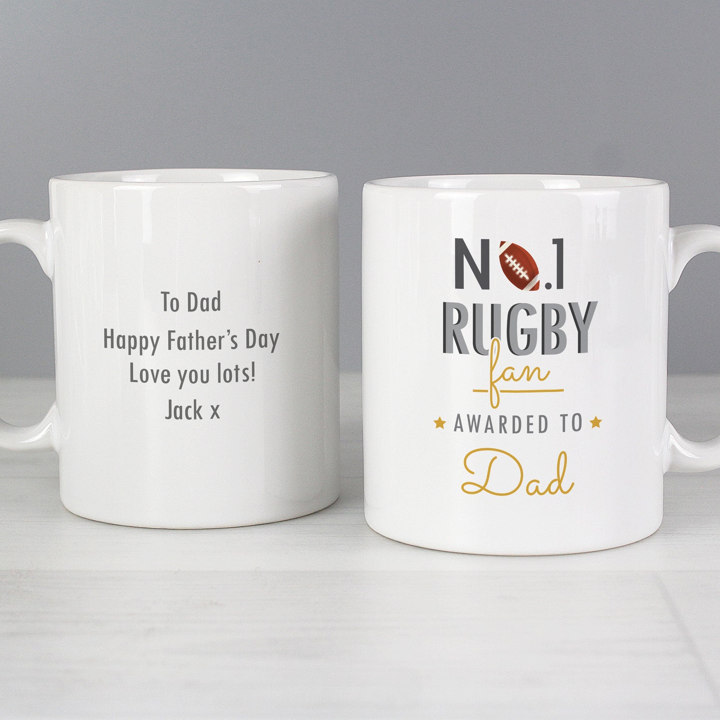 Personalised No.1 Rugby Fan Mug - image 3