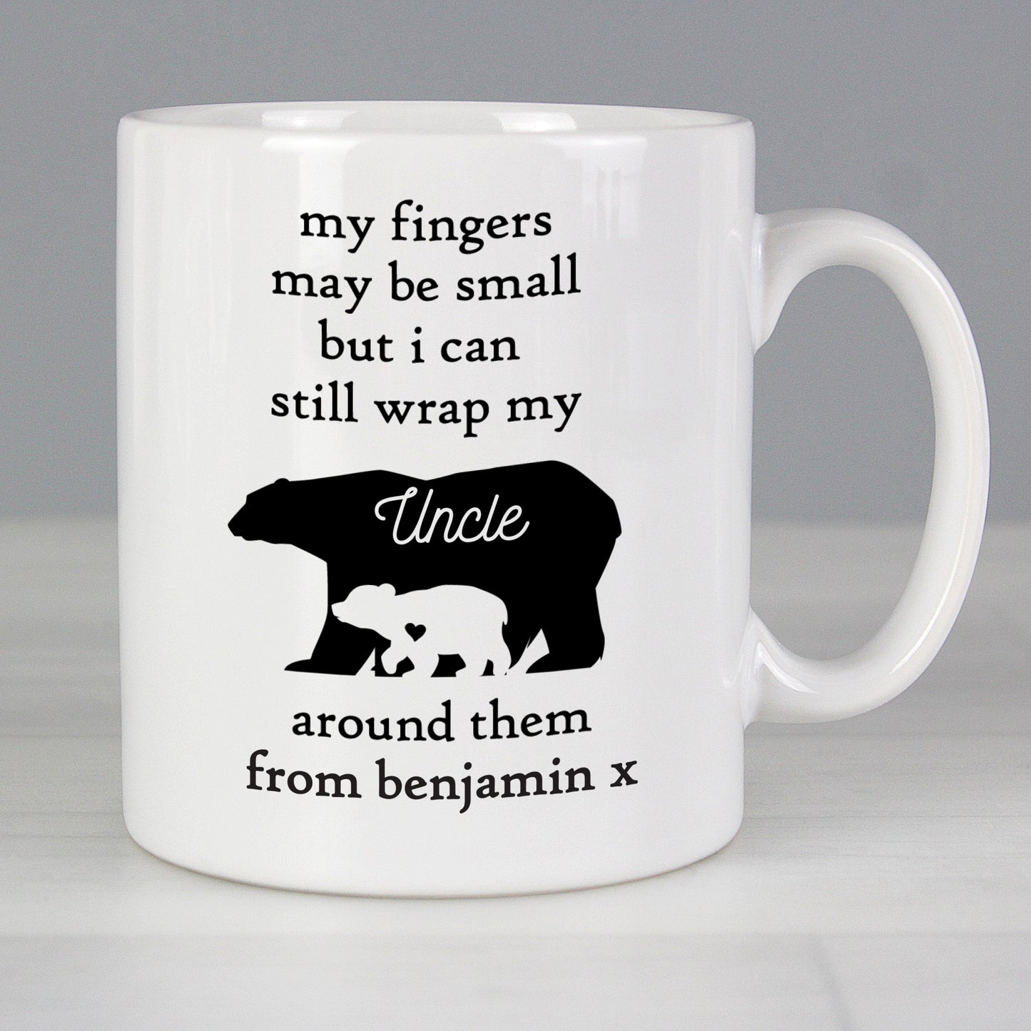 Personalised My Fingers May Be Small Bears Mug - image 5