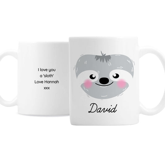 Personalised Cute Sloth Face Mug - image 2