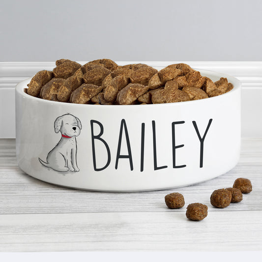 Personalised Scribble Dog 15cm Medium Pet Bowl - image 3