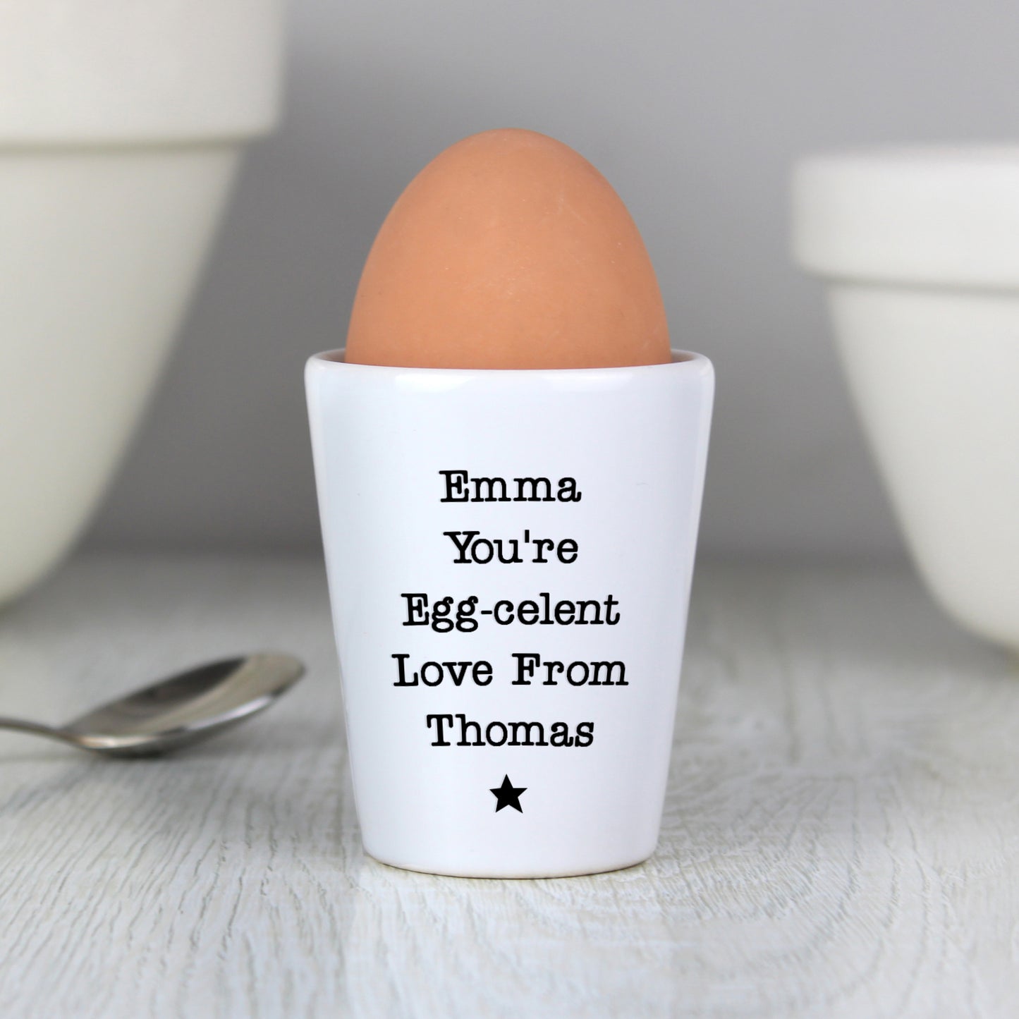 Personalised Star Free Text Egg Cup - image 5