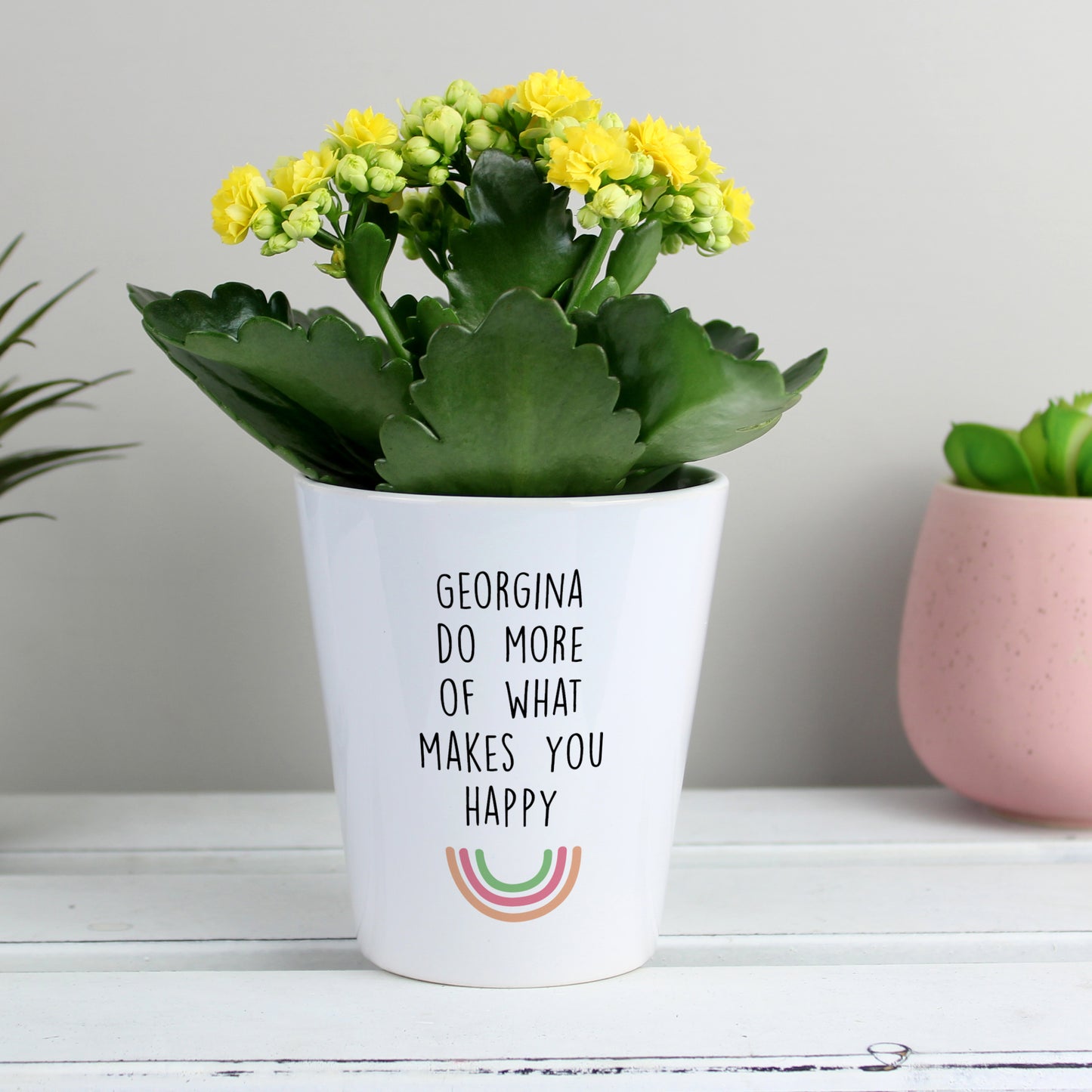 Personalised Rainbow Plant Pot from Heartfelt Gifts