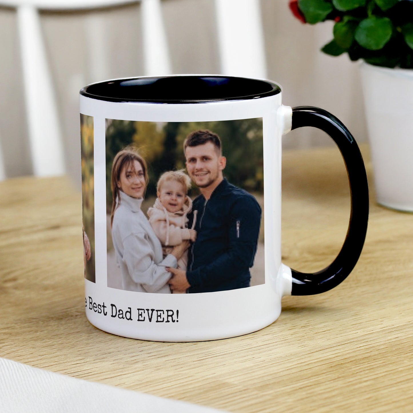 Personalised Multi Photo Upload Black Handle Mug – Birthday Christmas Gift - image 3