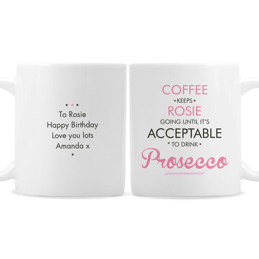 Personalised Pink Acceptable to Drink Mug - image 2