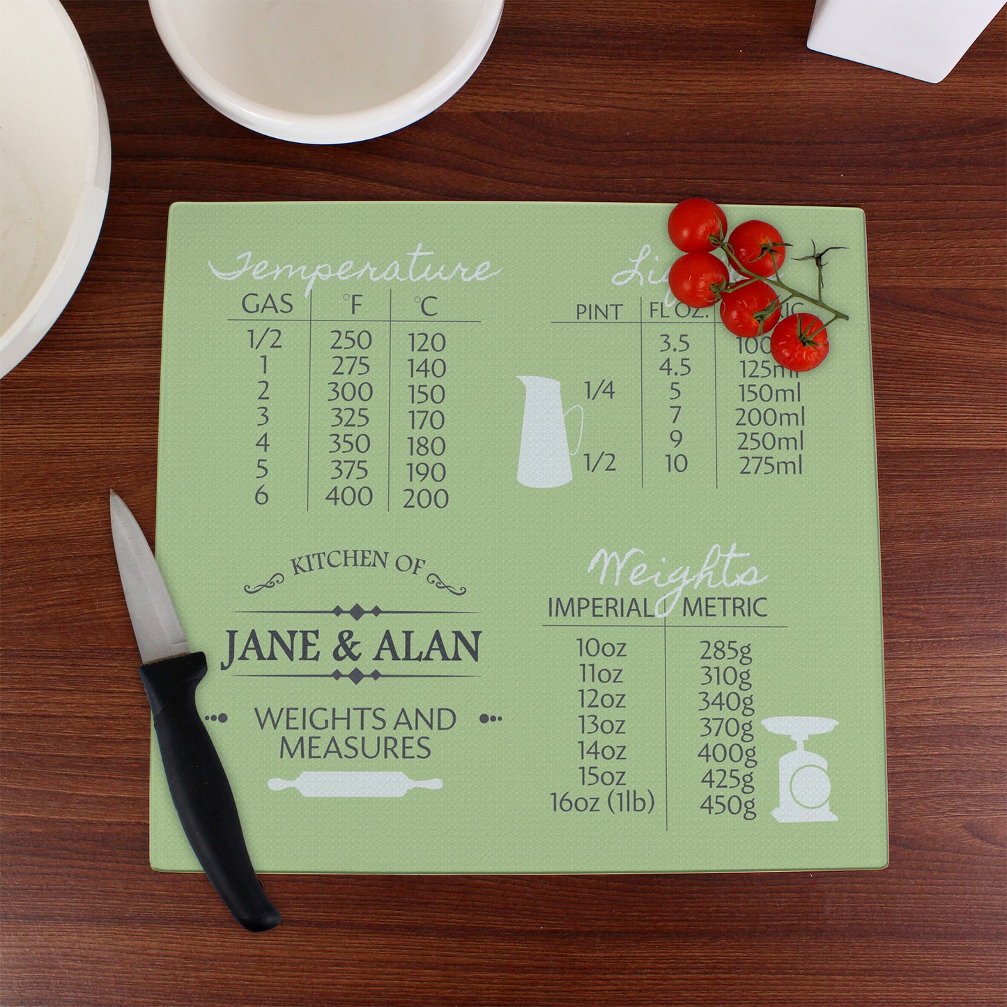 Personalised Conversions Glass Chopping Board/Worktop Saver - image 3