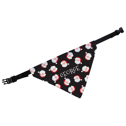 Personalised Santa Black Dog Bandana - image 2