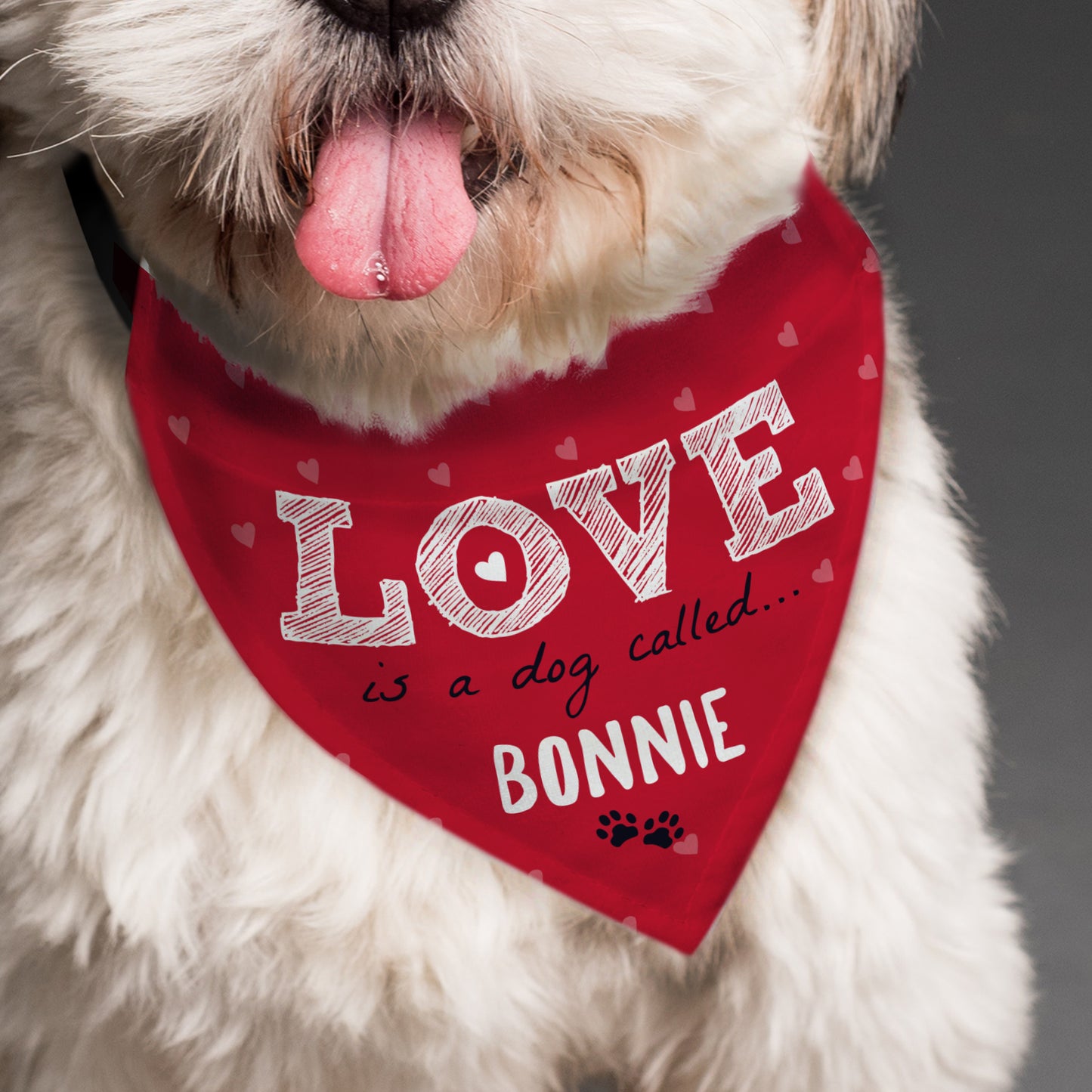 Personalised Love is... Dog Bandana - image 4