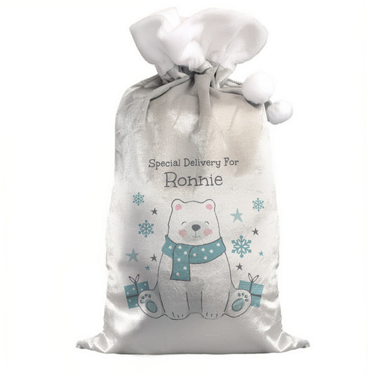 Personalised Polar Bear Christmas Sack – Children's Christmas Gift - image 4