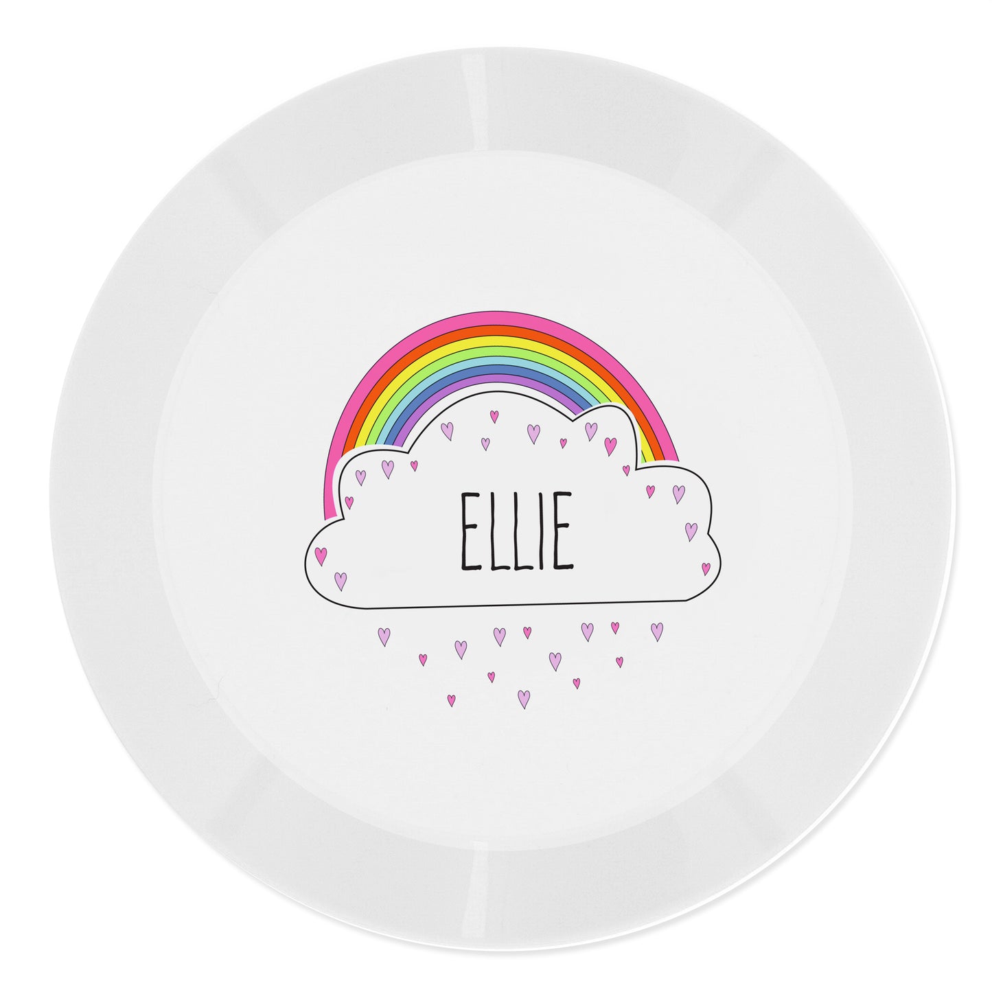Personalised Rainbow Plastic Plate - image 2