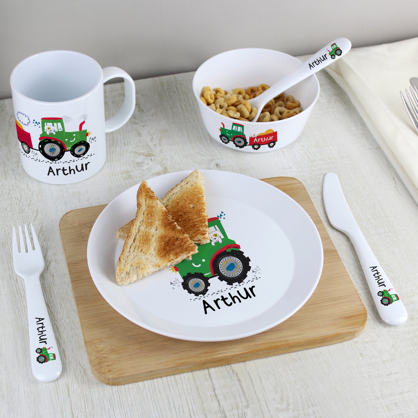 Personalised Tractor Plastic Bowl - image 5