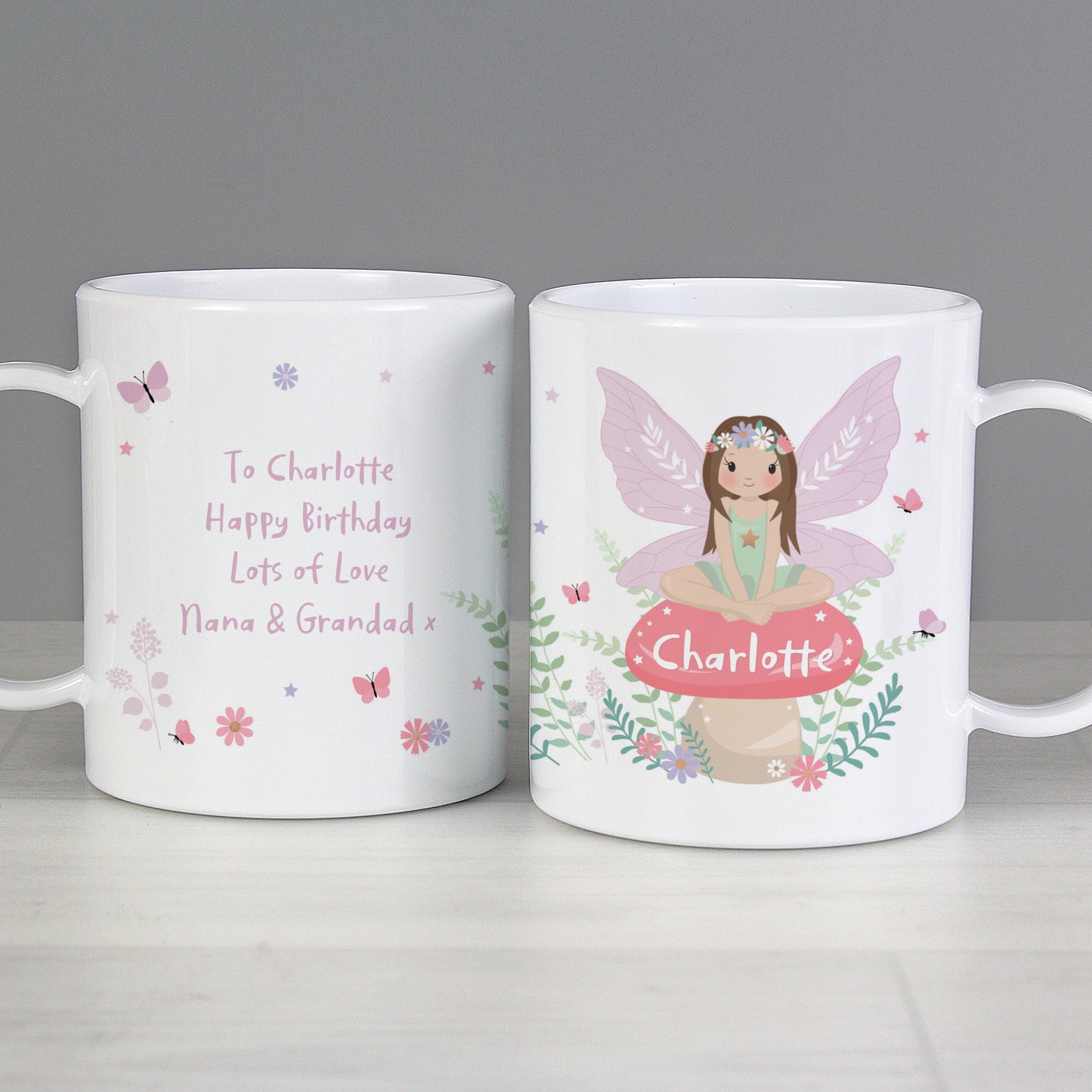 Personalised Toadstool Fairy Plastic Mug - image 4